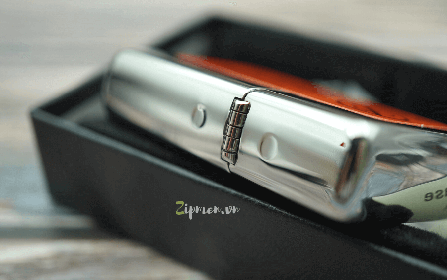 Bản lề Zippo armor trắng bóng trơn