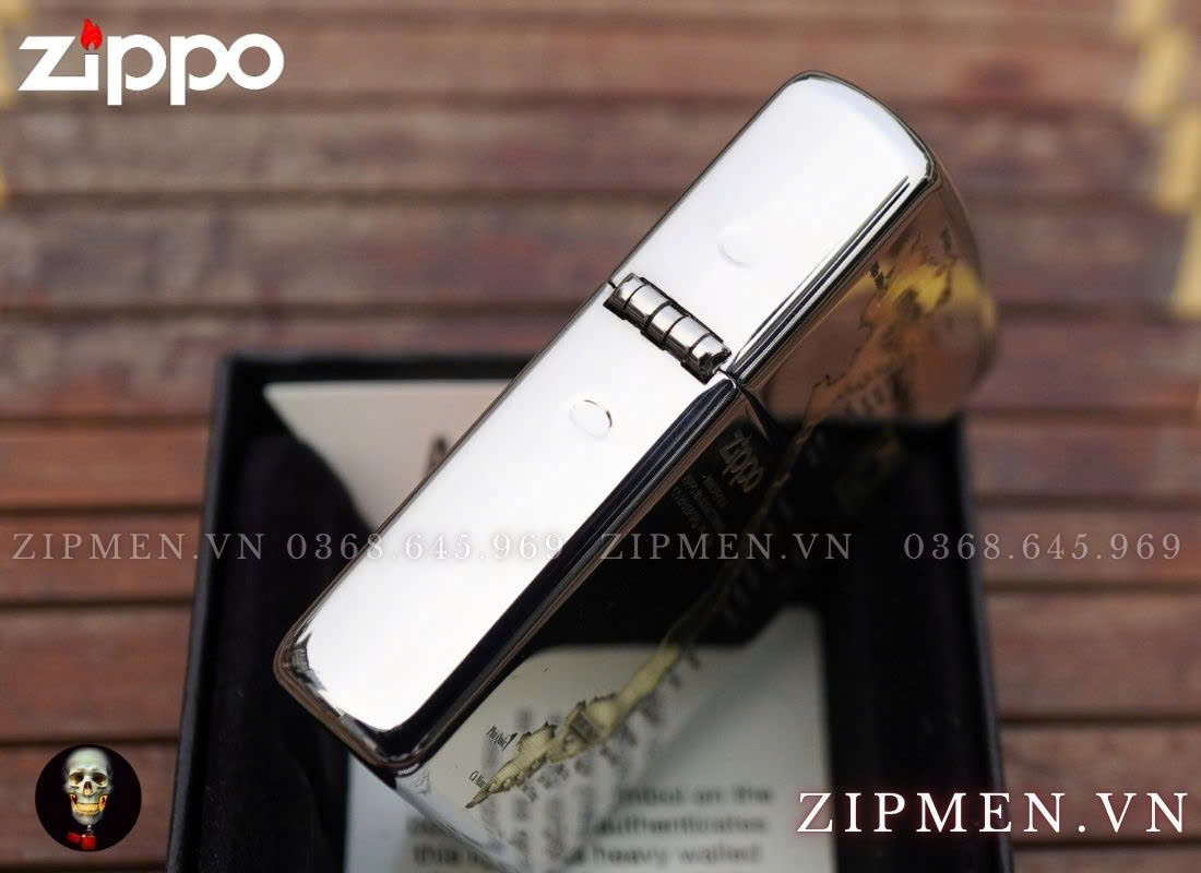 Zippo USA Armor bản đồ Việt Nam trắng bóng