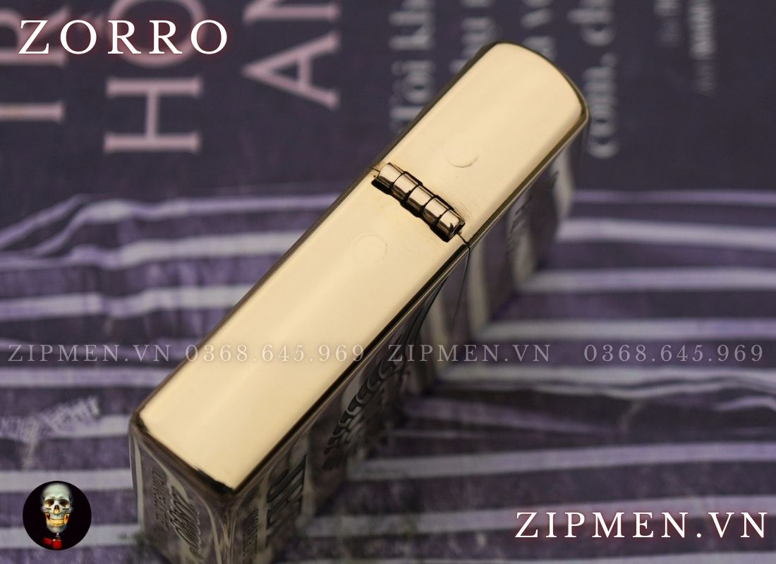 Bật lửa zorro logo bao thuốc jet vàng
