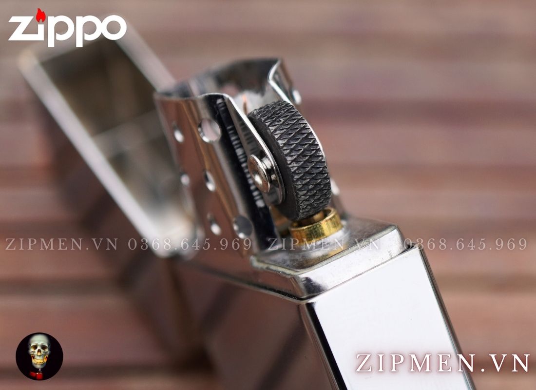zippo replica 1935 chính hãng USA màu trắng nhám