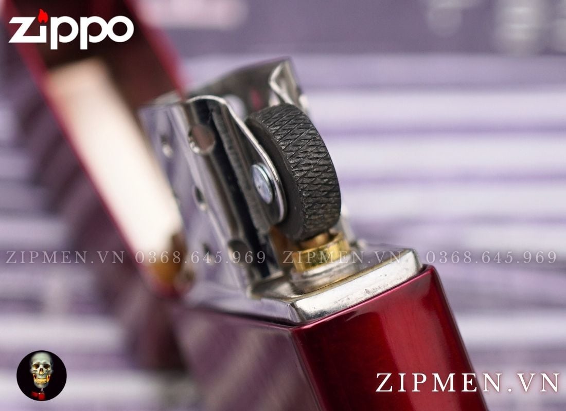 Zippo 21063 sơn tĩnh điện đỏ candy apple red chính hãng