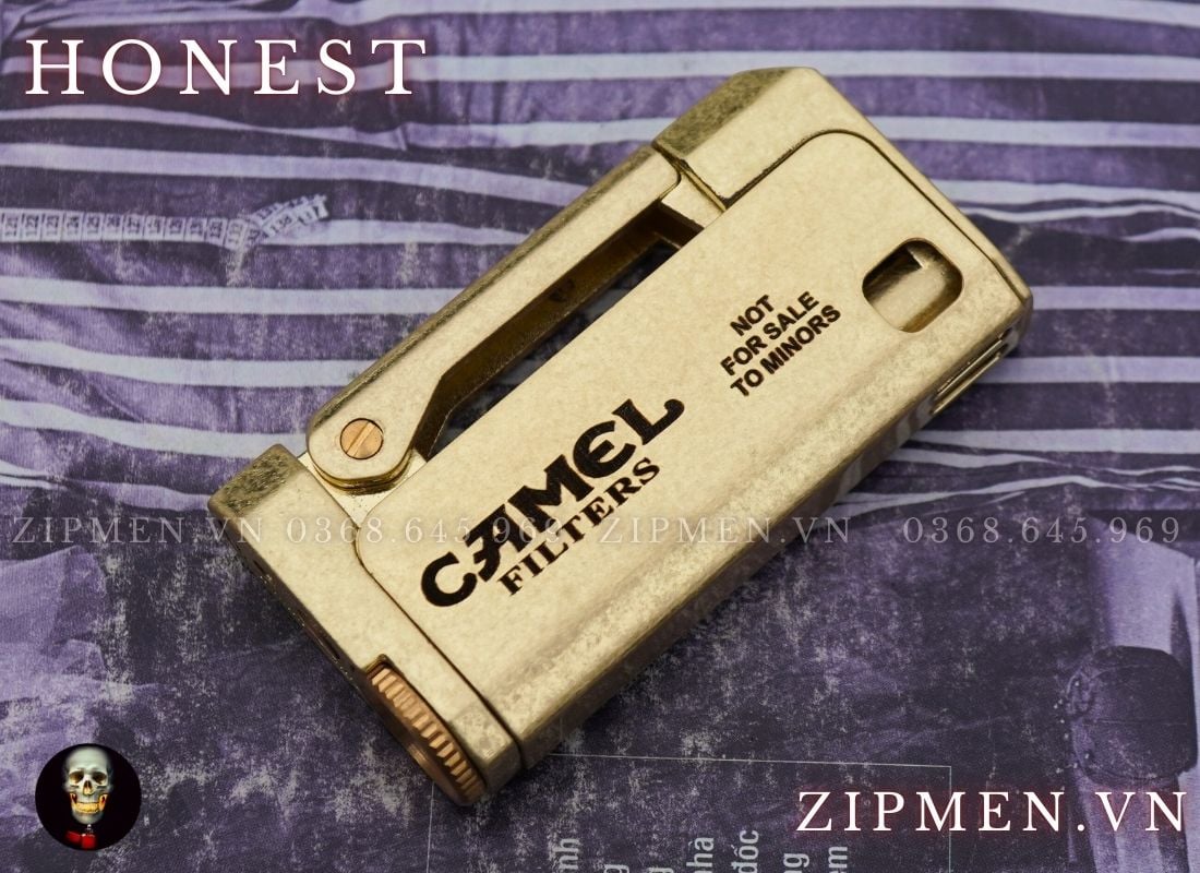 Bật lửa độc đẹp xăng đá honest camel