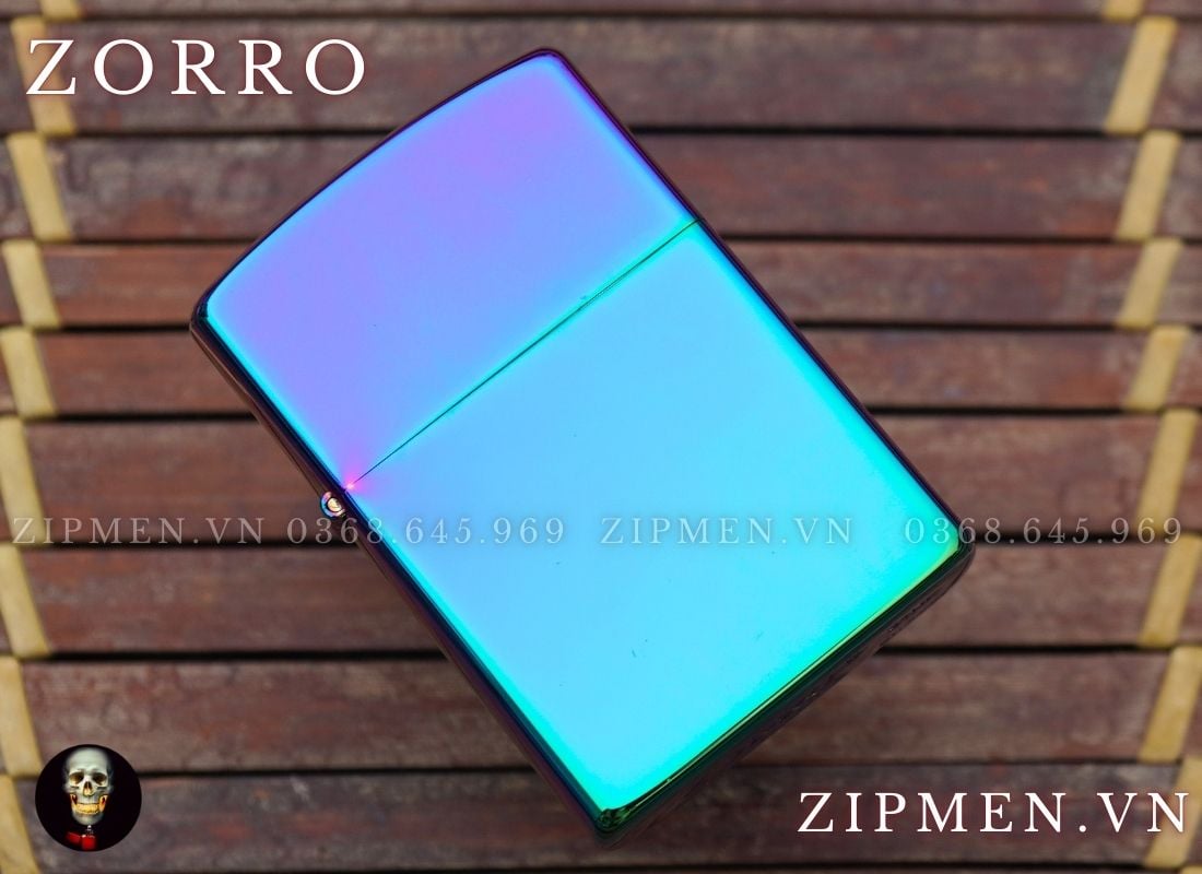 Bật lửa zorro brass màu ngũ sắc