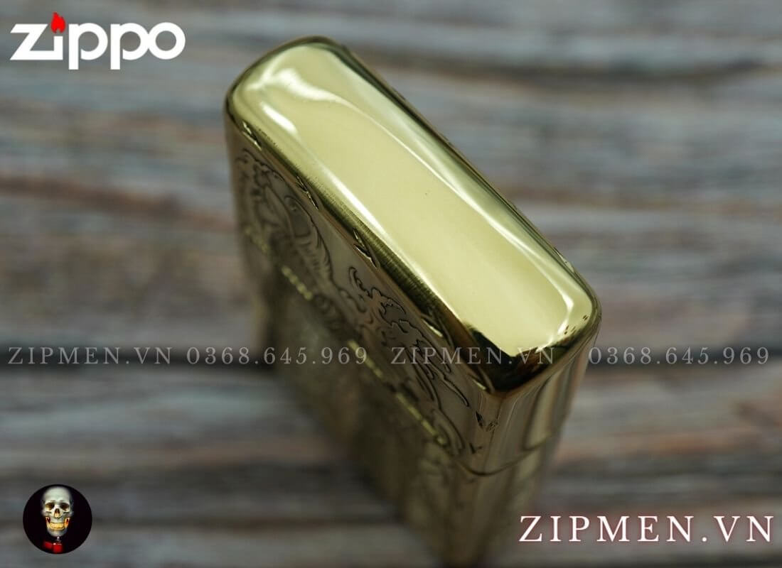 Bật lửa zippo armor xuất nhật limited hình cá chép hoá rồng