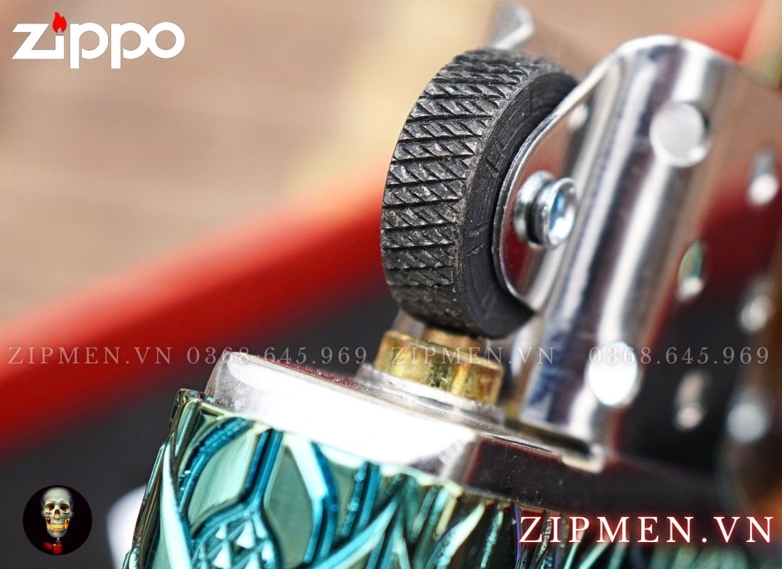 Bật lửa zippo armor 360 multicut chủ đề rồng xanh chính hãng