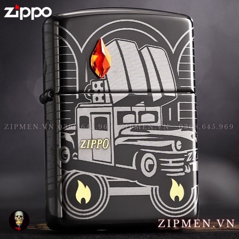 Bật lửa zippo USA vỏ dày cao cấp limited| Zippo car coty 48692 mạ