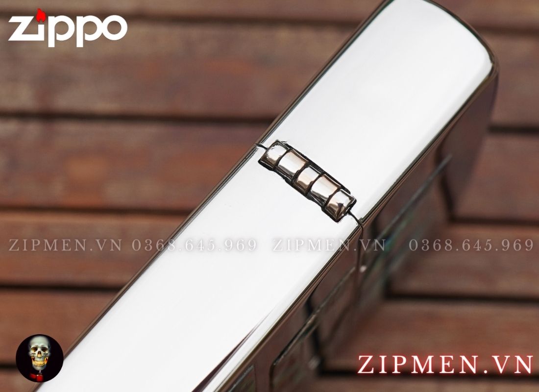 Zippo xuất Nhật Bản khảm trai logo zippo cao cấp