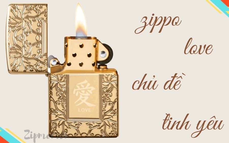 Zippo chữ Love thể hiện tình yêu