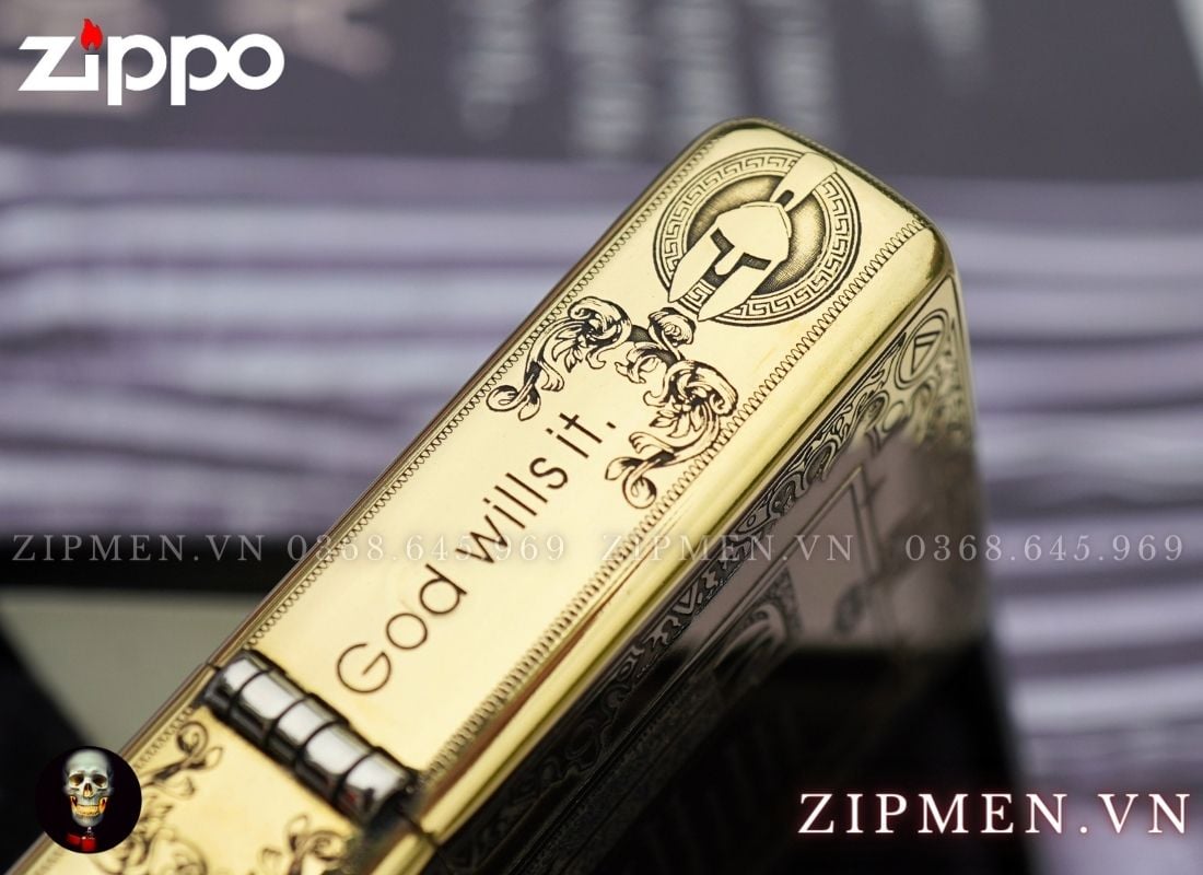 zippo USA Armor hiệp sỹ trung cổ God Wills It