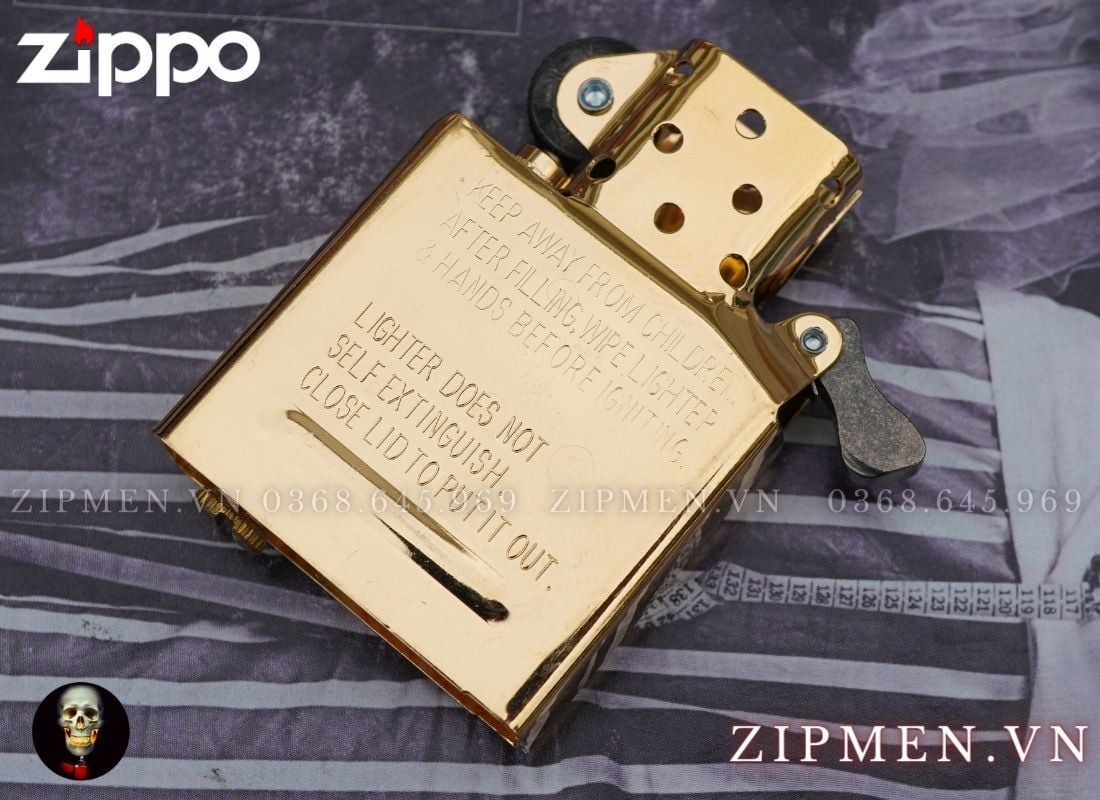 Zippo armor mạ vàng 24k