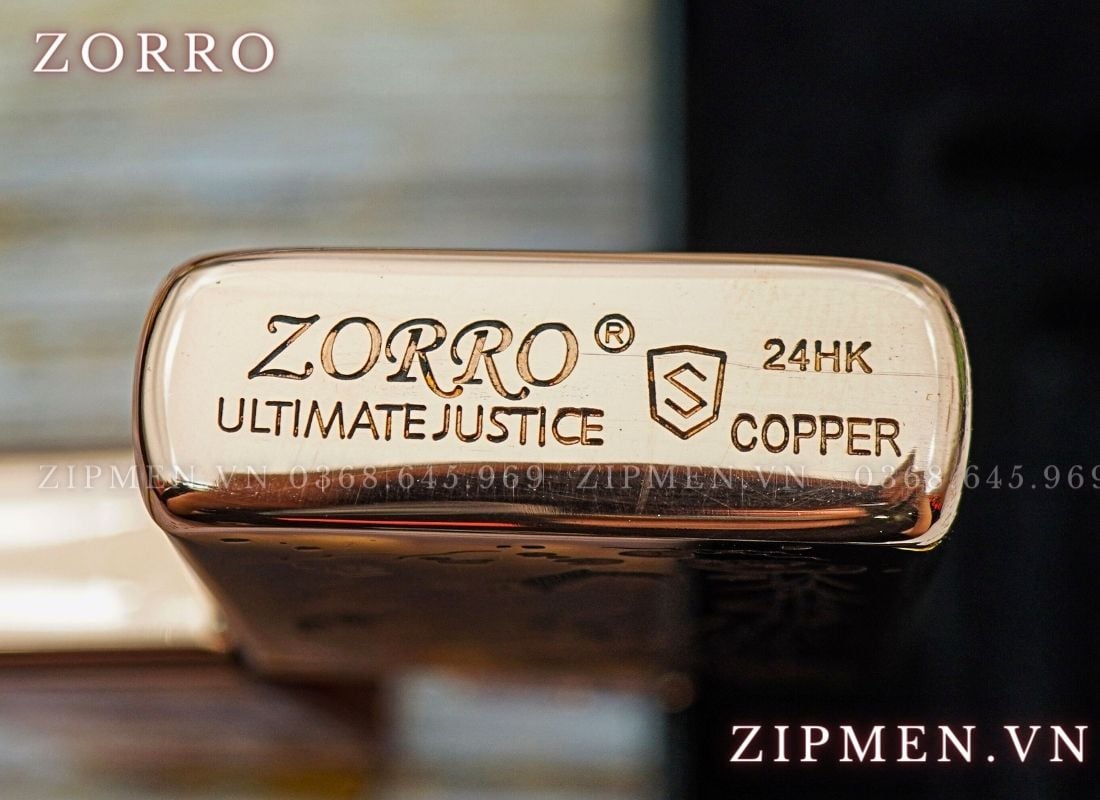 Bật lửa Zorro super copper chủ đề cá chép hoá rồng