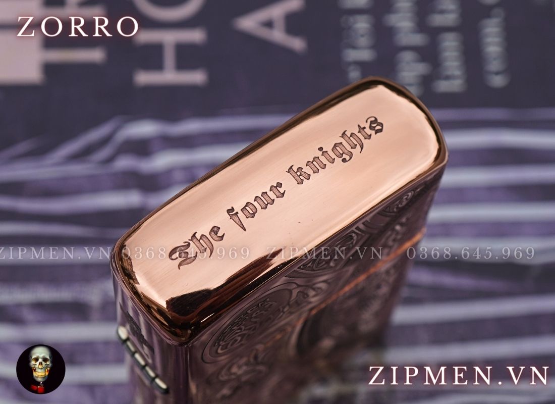 Bật lửa Zorro super copper chủ đề Tứ Kỵ Sĩ
