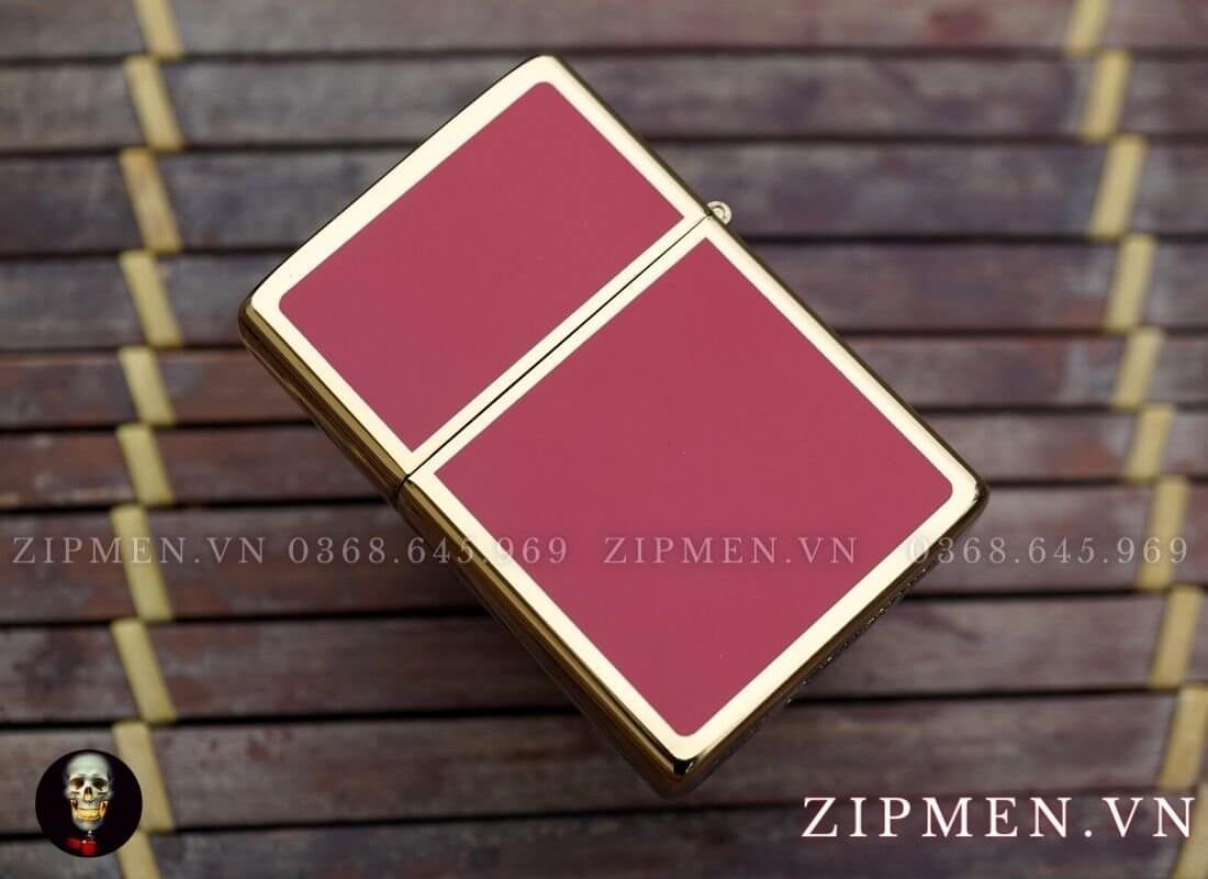 Bật lửa zorro khảm men đỏ 2 mộc đáy | Bật lửa zorro chính hãng