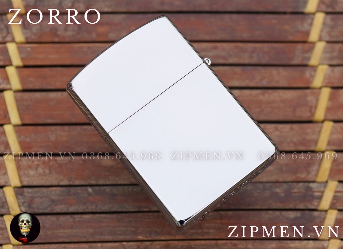 Bật lửa zorro 555 trắng bóng giá rẻ