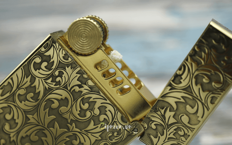 Buồng đốt bật lửa Zorro 552 brass hoa văn