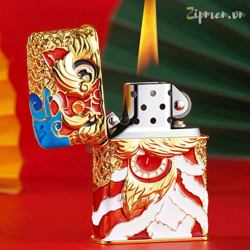 Ảnh tổng quan bật lửa Zorro kỳ lân đẹp