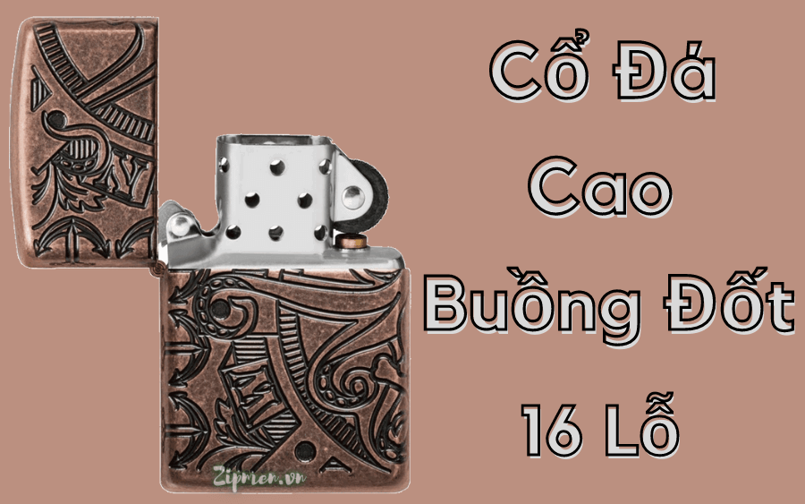 Cổ đá cao và buồng đốt 16 lỗ tròn đều