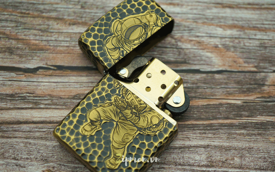 Buồng đốt Zippo armor khắc gõ búa