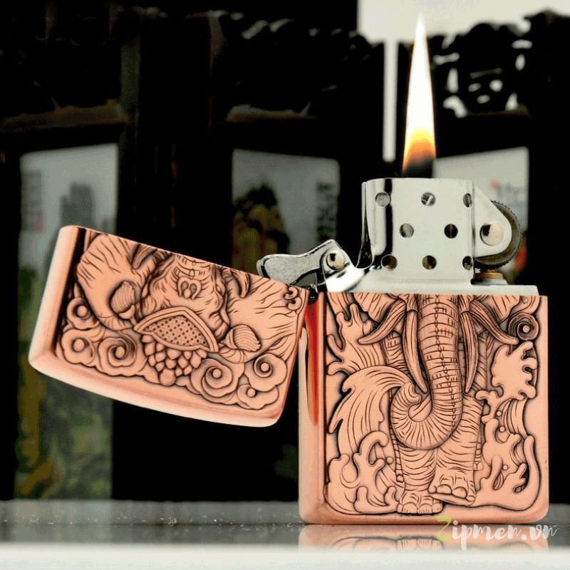 Buồng đốt Zorro copper đồng đỏ chủ đề voi