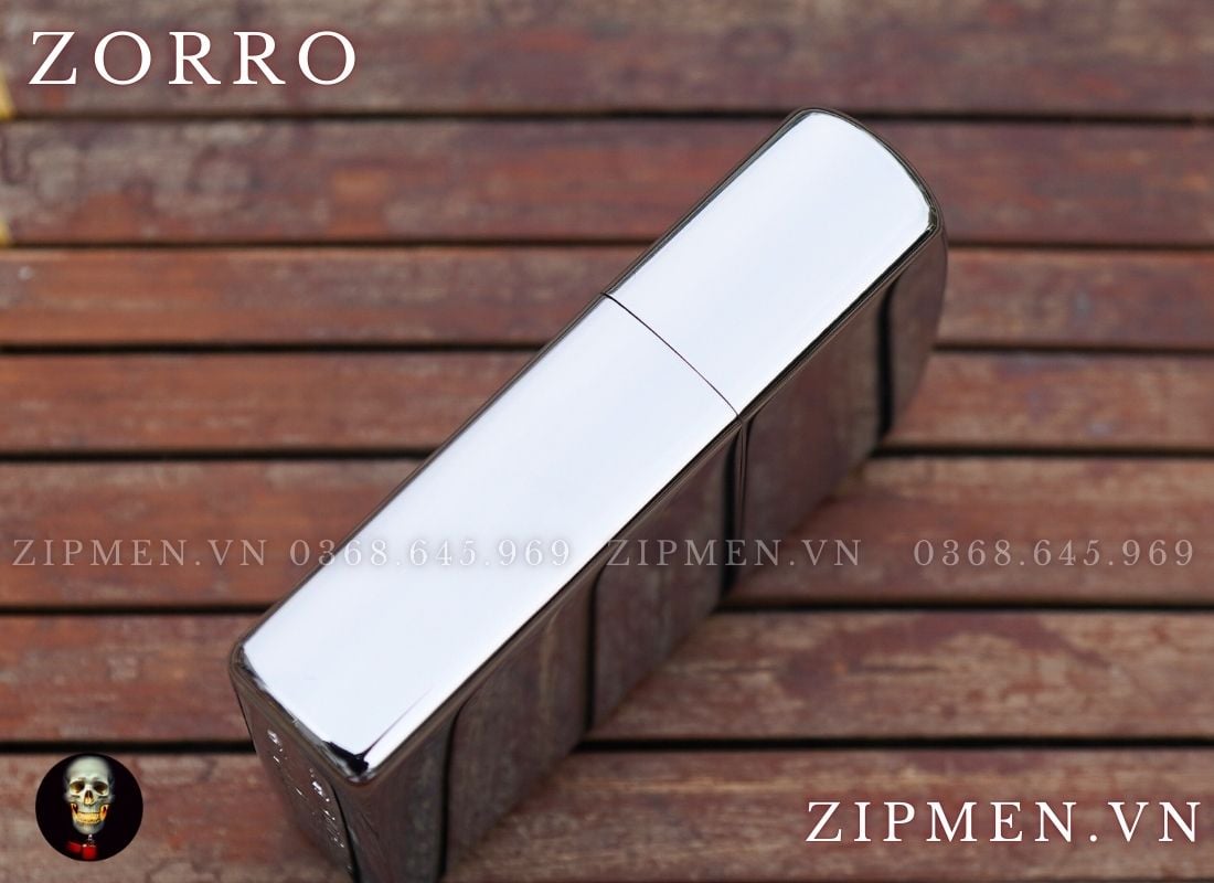 Bật lửa zorro 555 trắng bóng giá rẻ