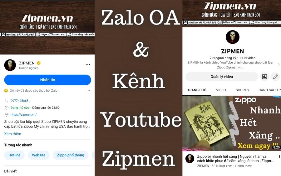 Bật lửa Zippo cao cấp chủ đề Marlboro