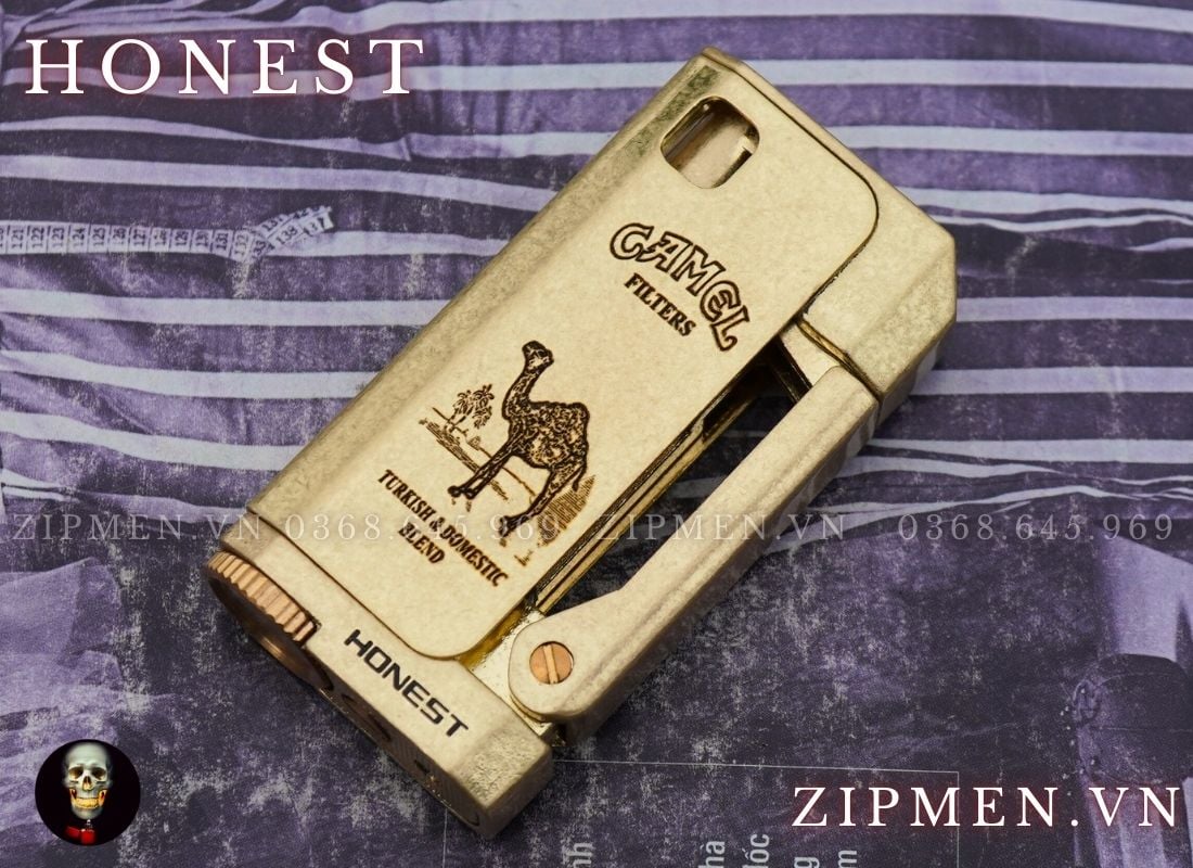 Bật lửa độc đẹp xăng đá honest camel