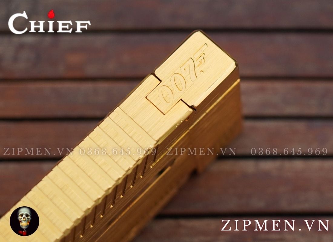 Bật lửa ga đá Chief âm chuông chủ đề điệp viên 007