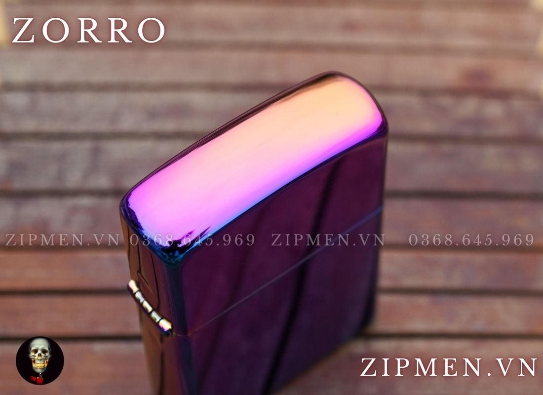 Bật lửa zorro brass màu ngũ sắc