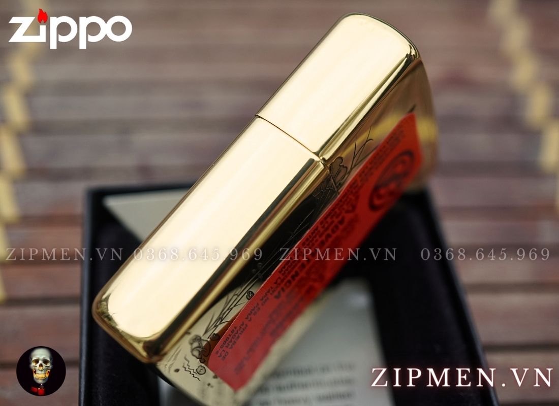 bật lửa zippo armor cá chép bông sen