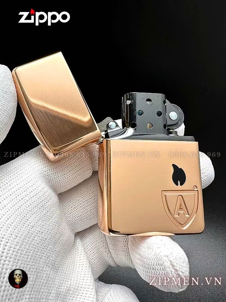zippo armor coty 2023 đồng đỏ nguyên khối