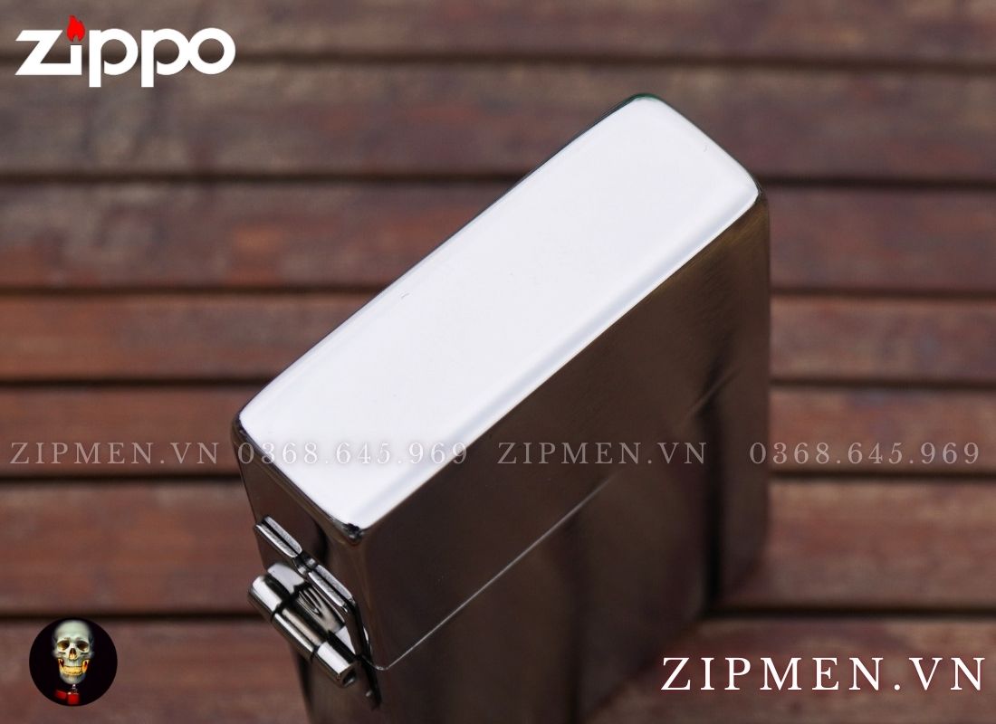 zippo replica 1935 chính hãng USA màu trắng nhám