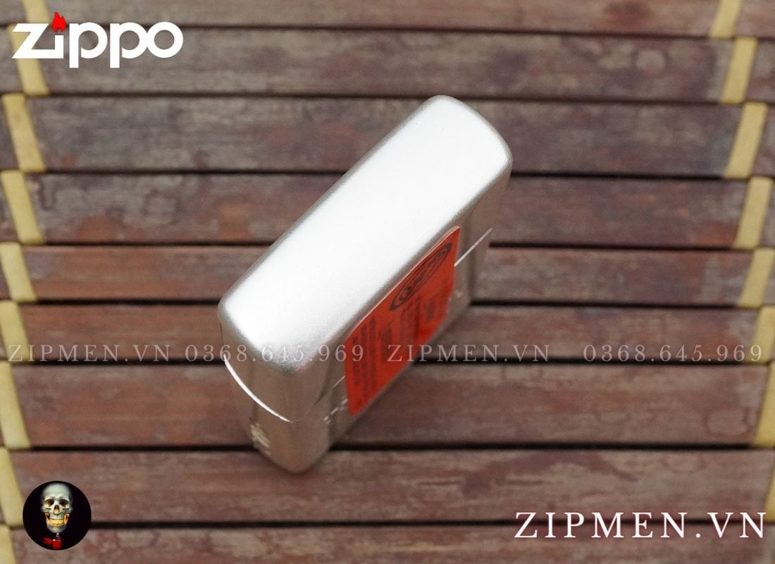 Bật lửa zippo cao cấp xuất Nhật mạ bạc khảm trai hình cây zippo