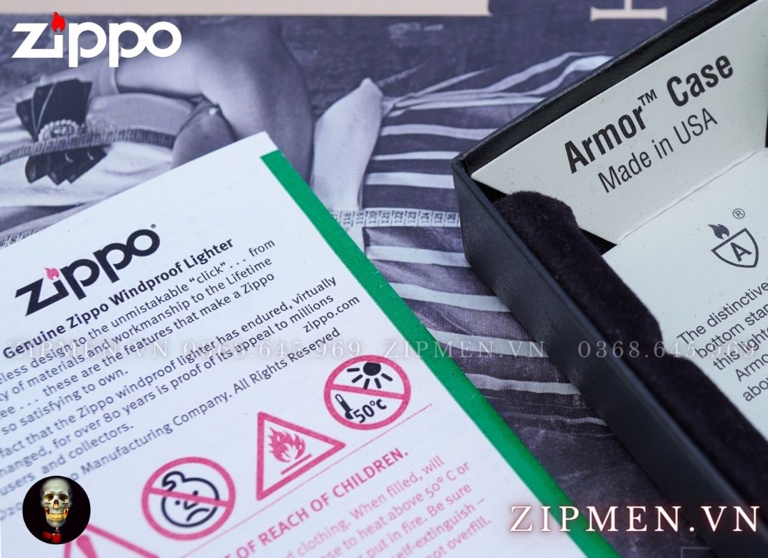 Zippo Armor cao cấp chủ đề câu cá