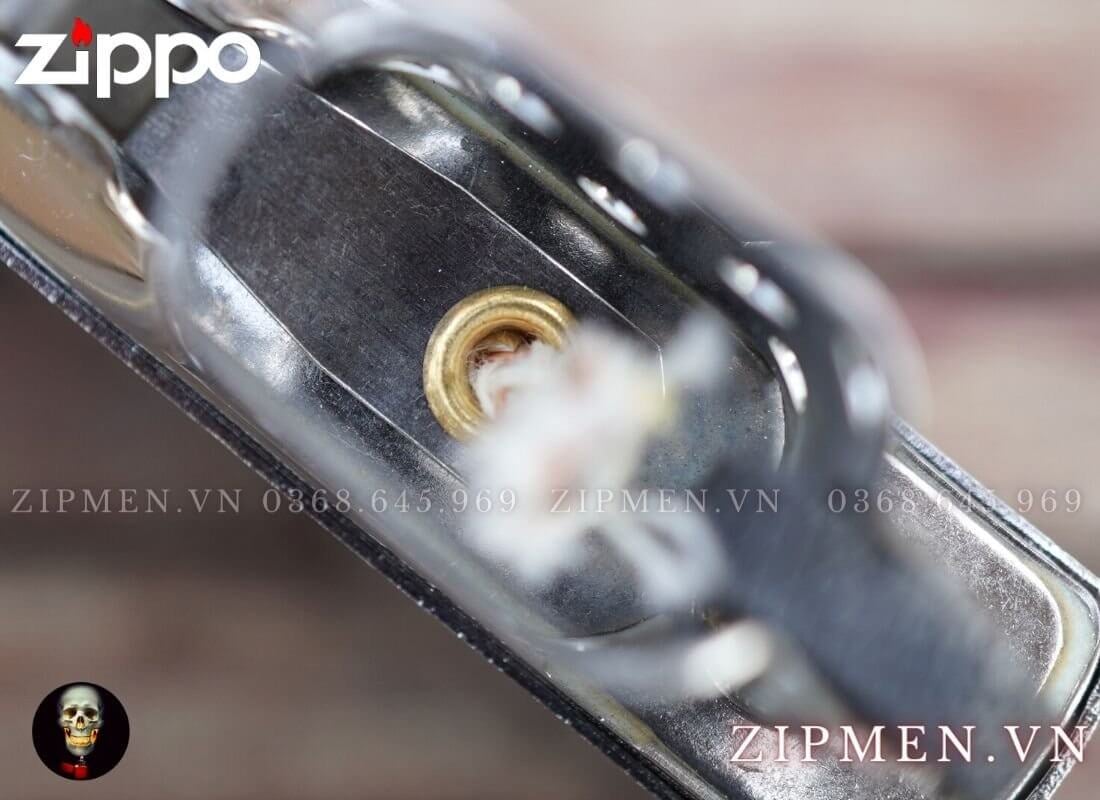 Bật lửa zippo trơn trắng satin chrome chính hãng | Bật lửa zippo cao cấp