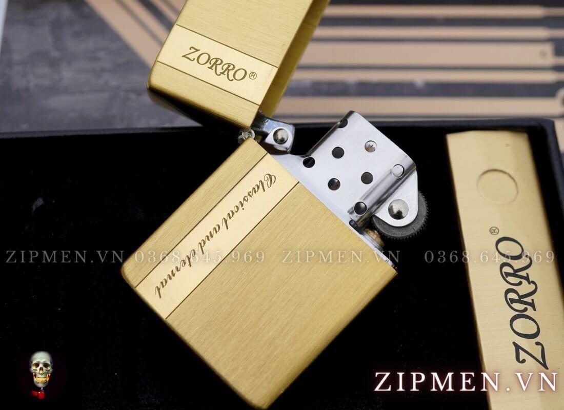 Bật lửa zorro classical and eternal 2 mộc đáy | Bật lửa zorro chính hãng