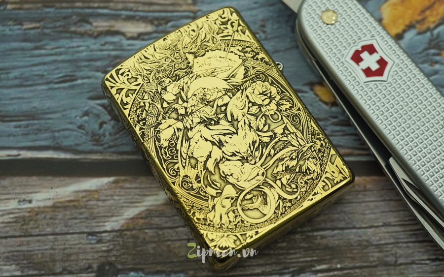 Mặt sau bật lửa zippo game of thrones