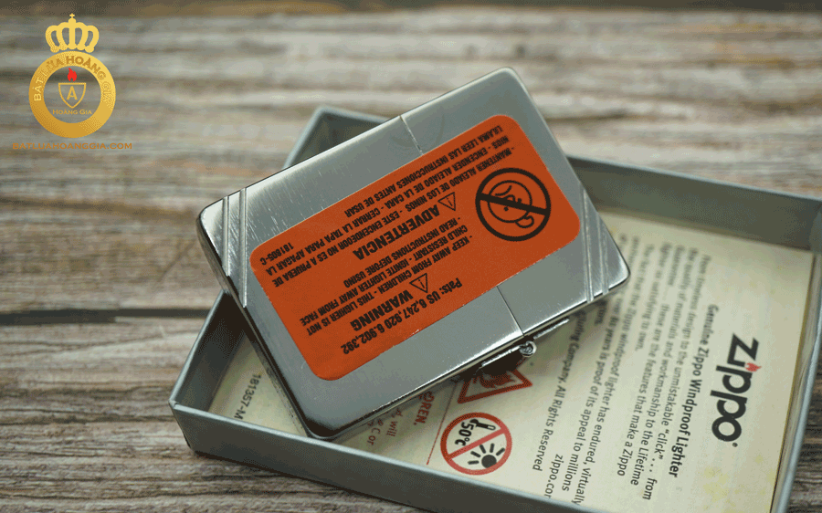 mộc đáy zippo replica tái bản 1935