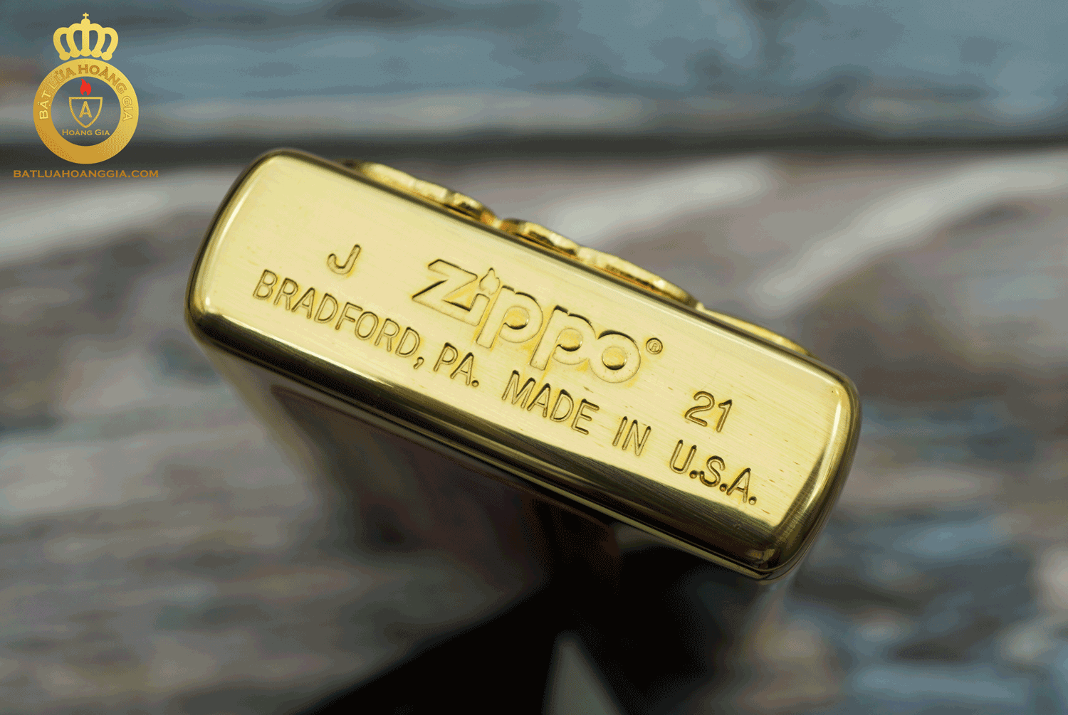 Mộc đáy Zippo emblem phật di lạc