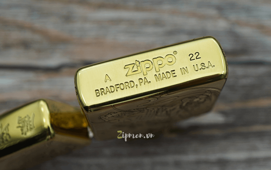 Mộc đáy bật lửa zippo cá chép vũ môn