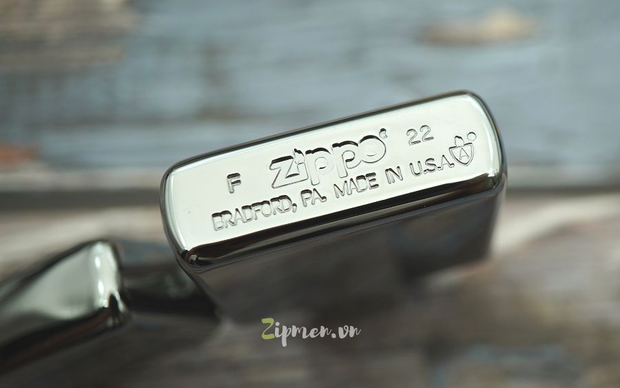 Mộc đáy Zippo armor trắng bóng trơn