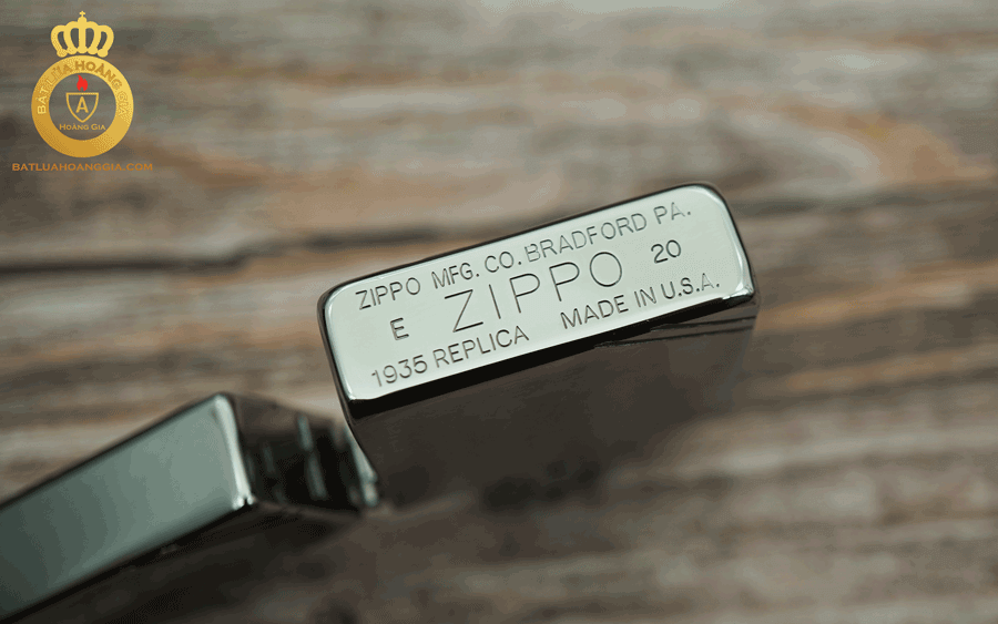 mộc đáy zippo replica tái bản 1935