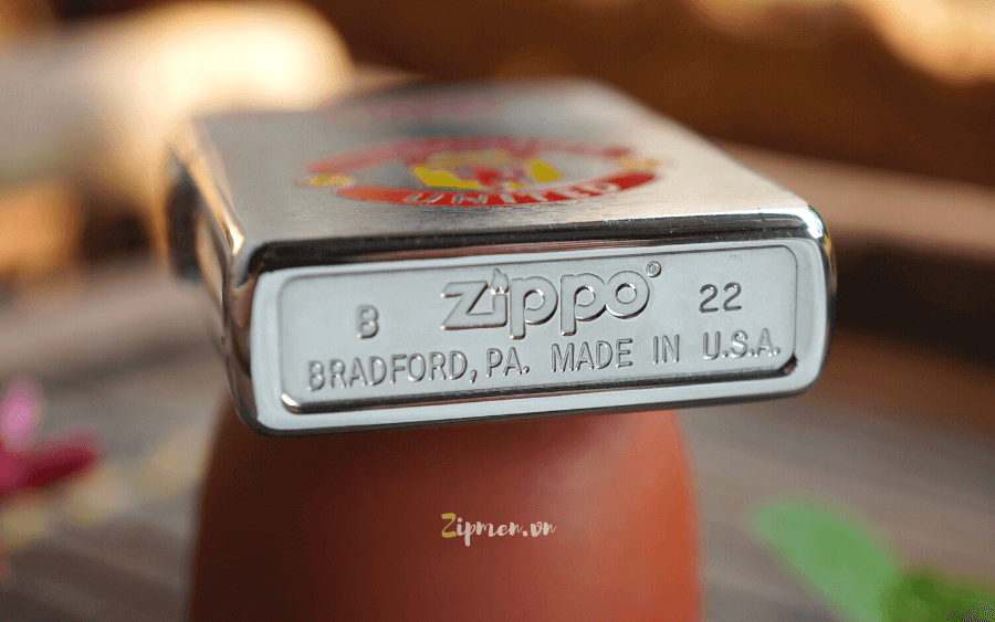 Mộc đáy Zippo usa Logo Mu