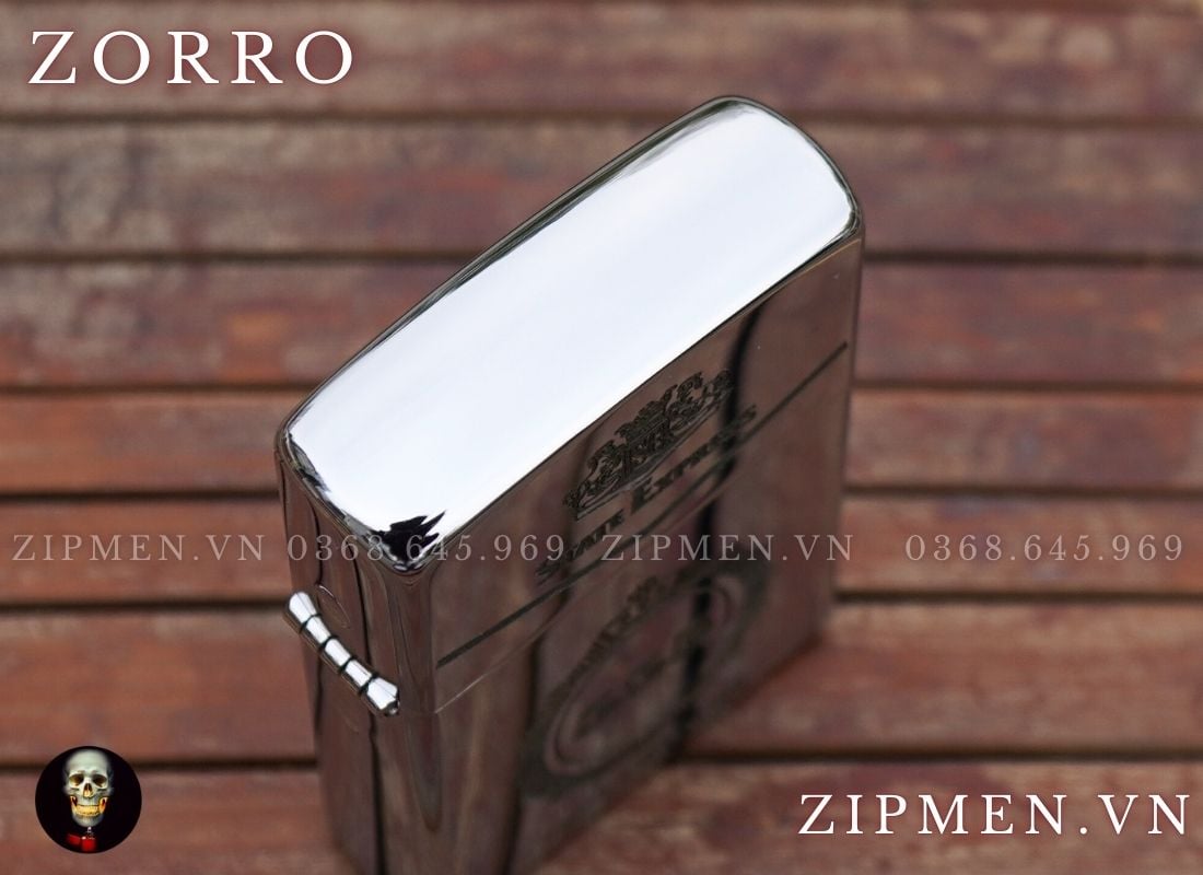 Bật lửa zorro 555 trắng bóng giá rẻ