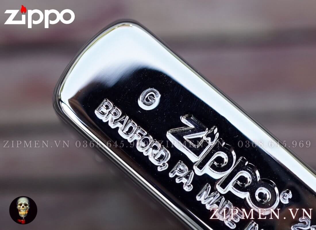 Hộp quẹt zippo armor luxury chủ đề ngọn lửa logo zippo | Bật lửa zippo chính hãng