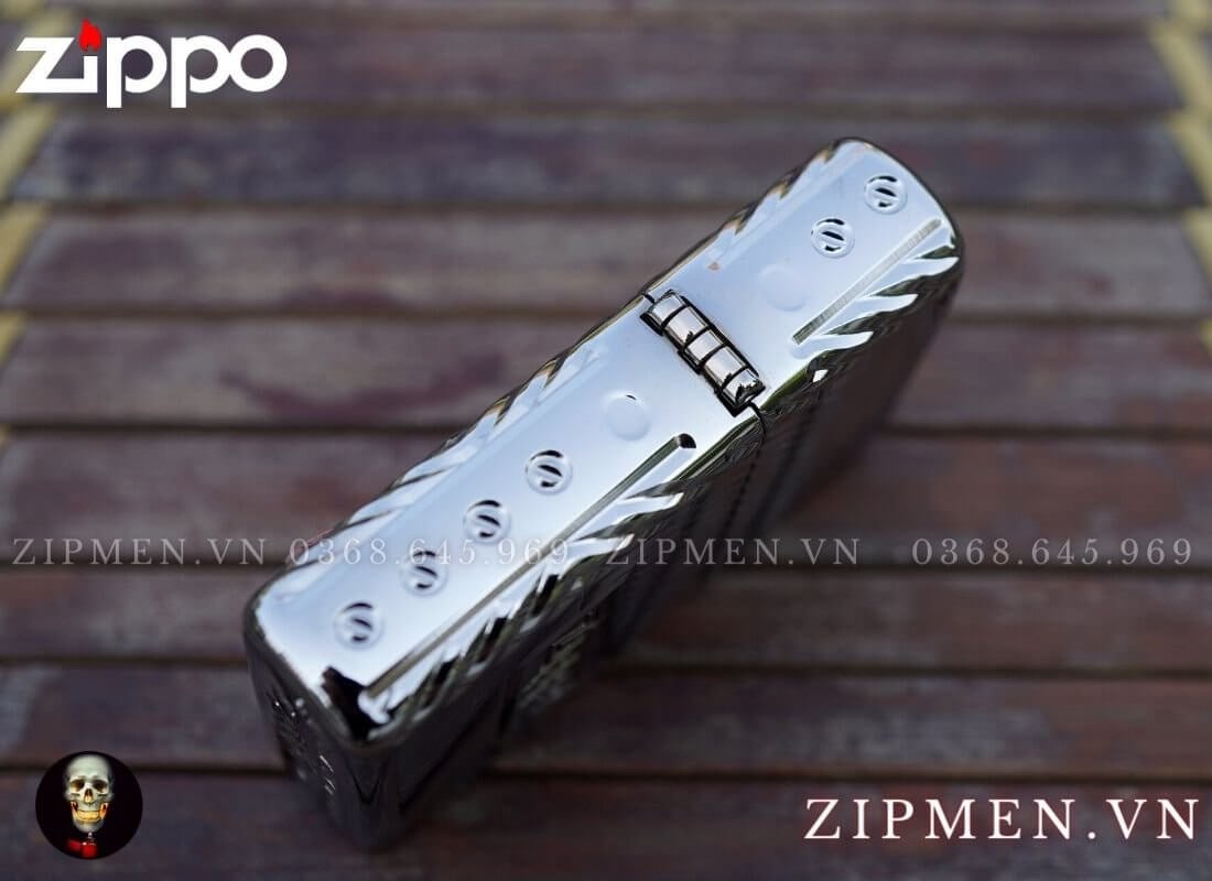 Hộp quẹt zippo armor luxury chủ đề ngọn lửa logo zippo | Bật lửa zippo chính hãng