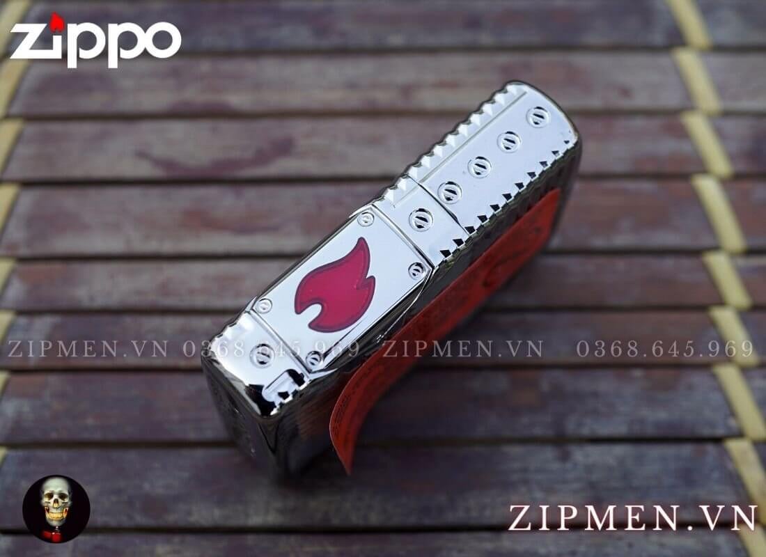 Hộp quẹt zippo armor luxury chủ đề ngọn lửa logo zippo | Bật lửa zippo chính hãng