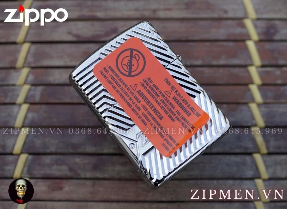 Hộp quẹt zippo armor luxury chủ đề ngọn lửa logo zippo | Bật lửa zippo chính hãng
