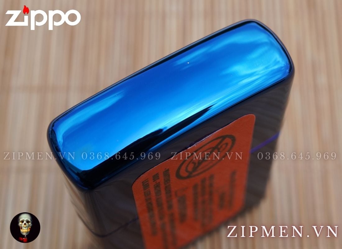 Zippo thuận buồm xuôi gió xanh saphire