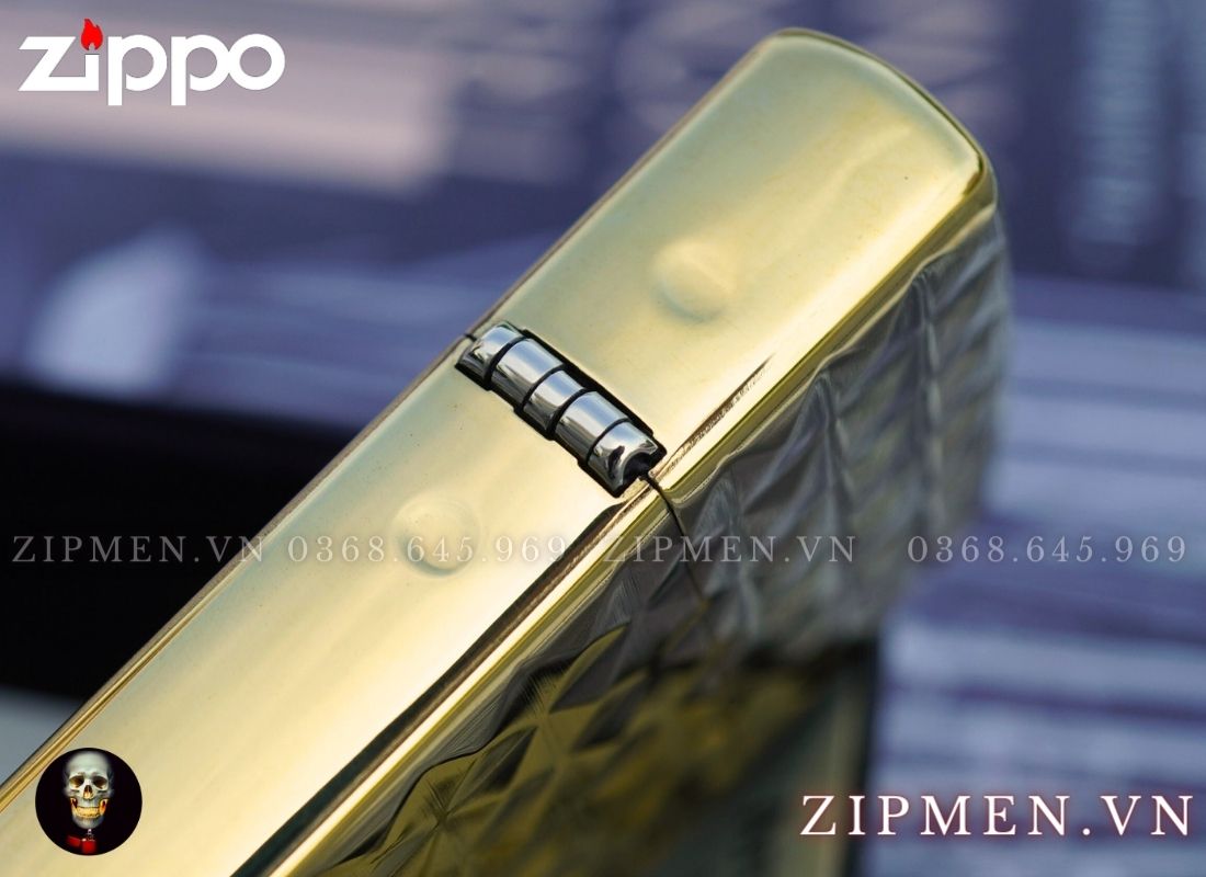 Zippo armor vân kim cương