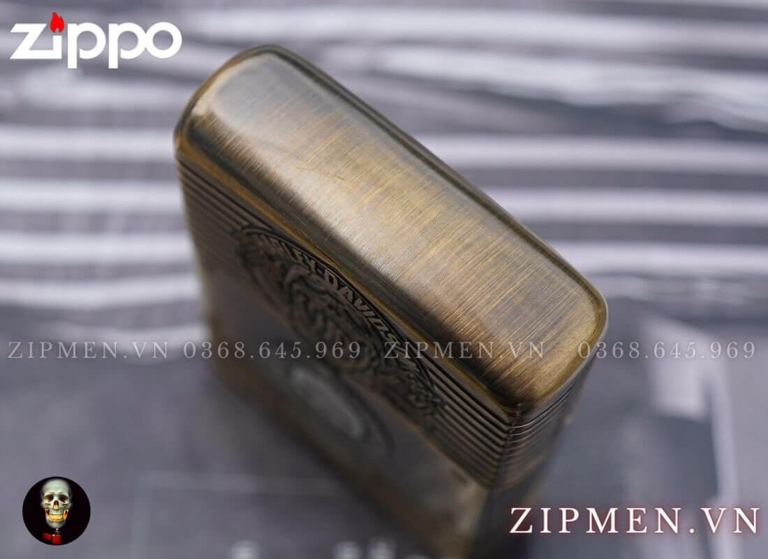 Bật lửa zippo armor chủ đề harley davidson đầu lâu | Zippo armor cao cấp chính hãng